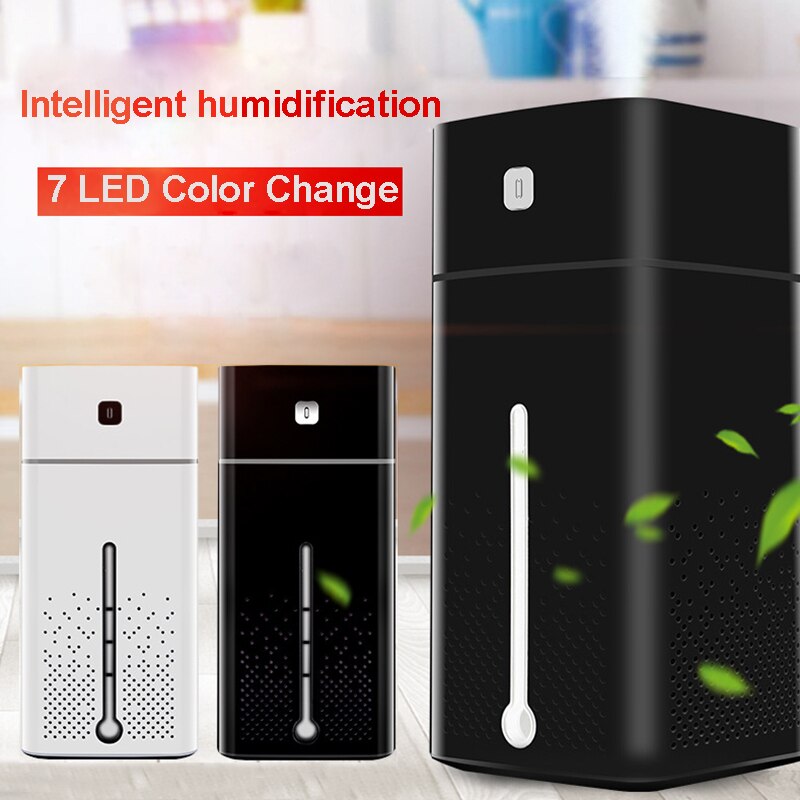 Air Humidifiers Atomizer Ultrasonic Aromatherapy Diffusers Large Capacity Quiet LED Light Night USB Humidifier for Home Office