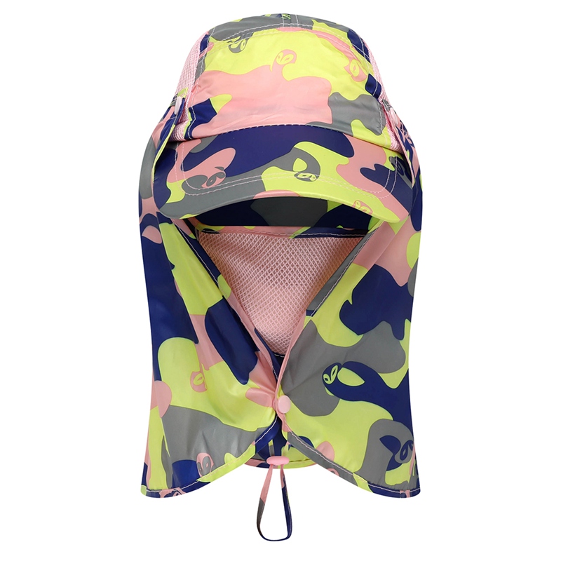 Aba larga Bucket Hat com Tampa Do Pescoço, Outdoor Proteção Solar Chapéus, Quick Dry, Verão Caps, Respirável, Caça, Pesca: ROXO