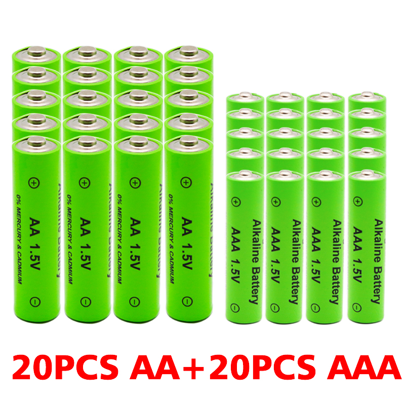 original AA+AAA 1.5V Rechargeable AA Battery AAA Alkaline 2100-3000mah For Torch Toys Clock MP3 Player Replace Ni-Mh Battery: Green