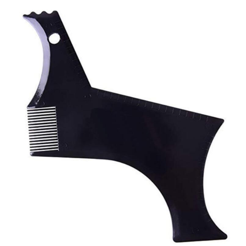 Plantilla de barba para hombre, herramienta de estilismo, peine para moldear la barba de doble cara, herramienta de belleza, afeitado, maquinilla de afeitar, herramienta para hombre: Upgraded black B