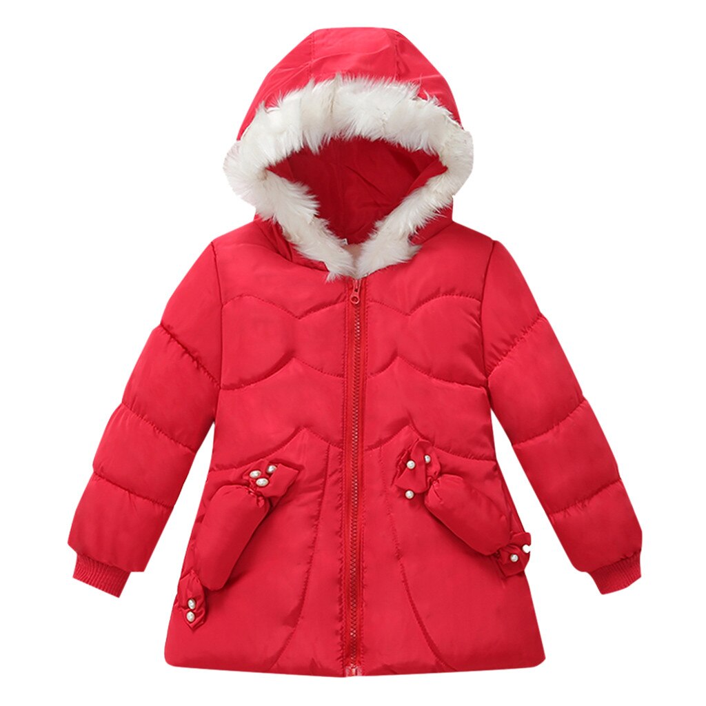 Vinter børn pige vindtæt hætte dunfrakke afslappet baby drenge tøj børn bomuld tykt overtøj jakke holde varmen jakker: Rød / 3t