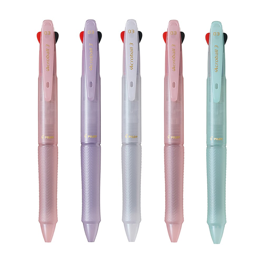 Limited Edition Japanese PILOT Ballpoint PenBKAB-40MF Multi-functional Dazzling Oil Pen Student Writing 0.3mm Three-color Pen