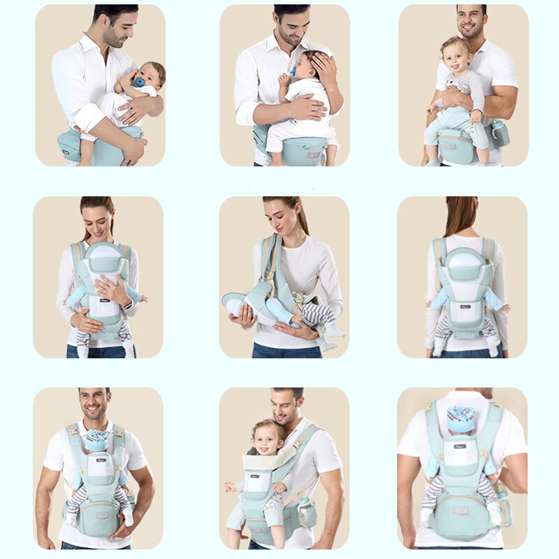 Honeylulu gecombineerde draagzak, afneembare rugtas, draagzak, reflecterende strip, kangoeroe, verschillende stijlen, rugzak, hipsit, ergoryukz