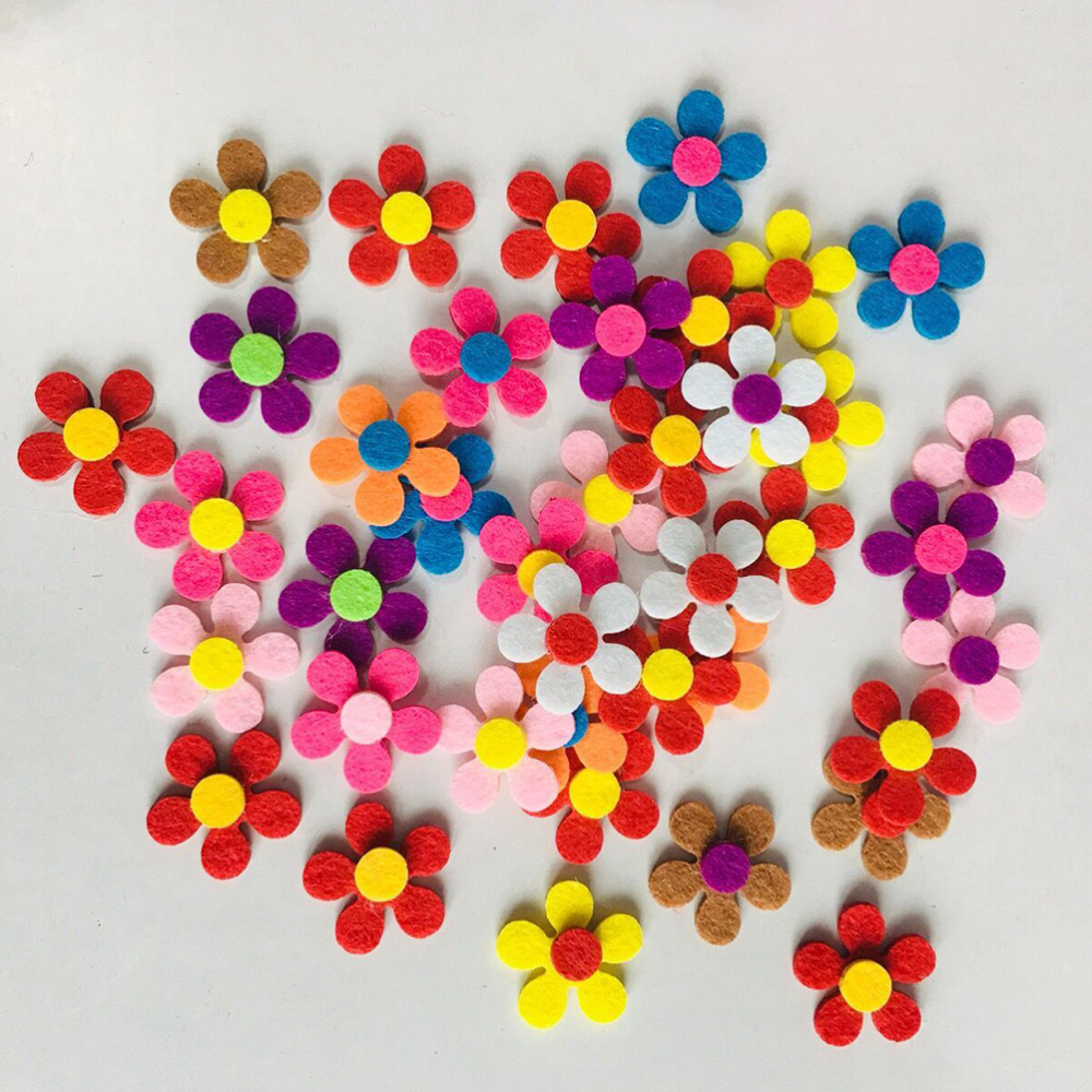 Lot De 5 Embellissements Floraux Recollections Pour Scrapbooking - Multi-couleurs - Neuf