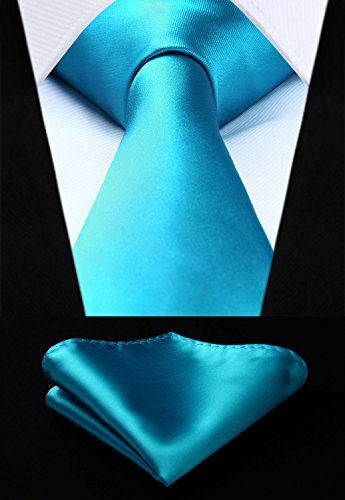 Heren Das Stropdas Set Solid Stropdassen Voor Man Zakdoek Party Voor Mannen Trouwjurk Accessoires: cyan
