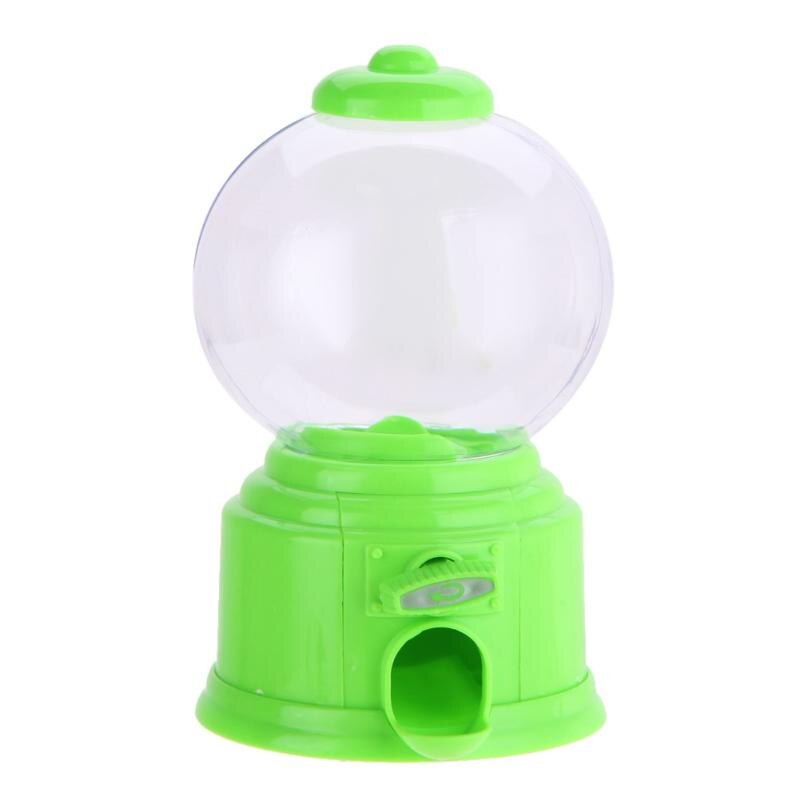 Søde slik mini candy maskine bubble gumball dispenser møntbank børn legetøj chrismas til børn mønt bank dåser: Grøn