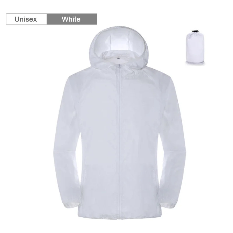 Camping Rain Coat Men Women Windbreaker Women Men's Waterproof Jacket Sun Protect Clothing Fishing Rain Wind Breaker Jacket Men: S / Brown
