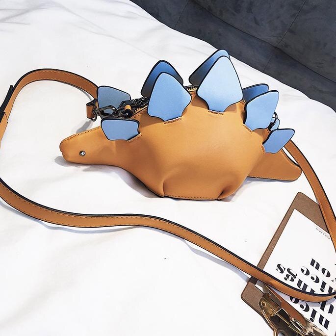 Borse per le donne 2020 delle donne borsa donna borsa a tracolla carino a forma di dinosauro shopping borsa delle borse a tracolla in pelle donna: giallo