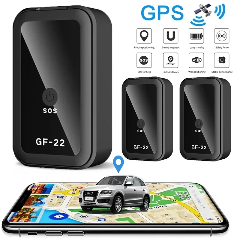GF-22 Auto Tracker Apparaat Sterk Magneticautomatisch Alarm Motorfiets Auto Mini Gps Trackersvoice Controle Anti-Verloren Apparaat Locator: Default Title