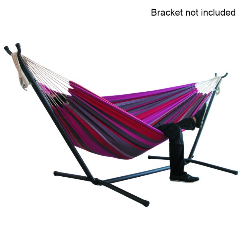 200*150 Cm Draagbare Hangmat Outdoor Tuin Sport Thuis Travel Camping Swing Canvas Streep Hangen Bed Hangmat 1