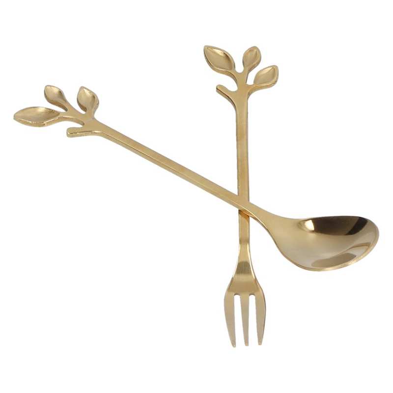 Roestvrij Staal Vork Lepel Blad Spork Polijsten Servies Menglepel Koffie Suiker Desert Lepel Thuis Keuken Benodigdheden