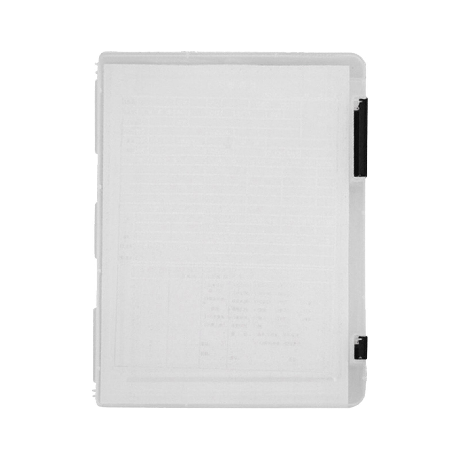 Data Storage A5 Transparent Storage Box Clear Plastic Document Paper Filling Case File Box Important Document,nvoice: Black 