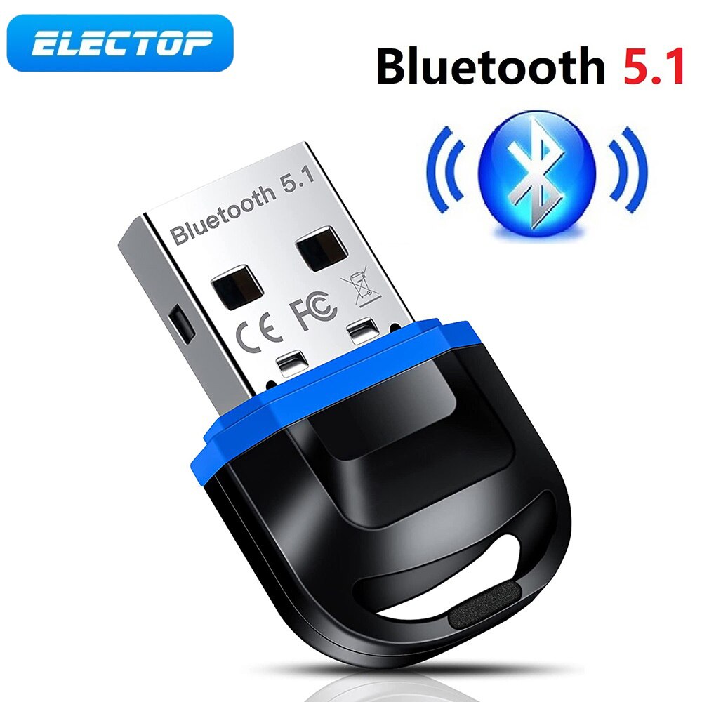 Electop Bluetooth 5.1 Adapter Mini Usb Dongle Voor Win 11/10/8/7 Bluetooth Hoofdtelefoon Luidspreker Draadloze Muis Bluetooth ontvanger