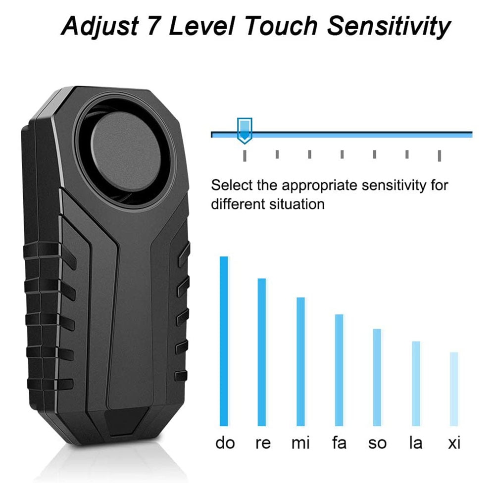 Motorcycle Bike Alarm Remote Control Car Vehicle Security Wireless Waterproof Electric Bicycle Alarm Vibration Sensor