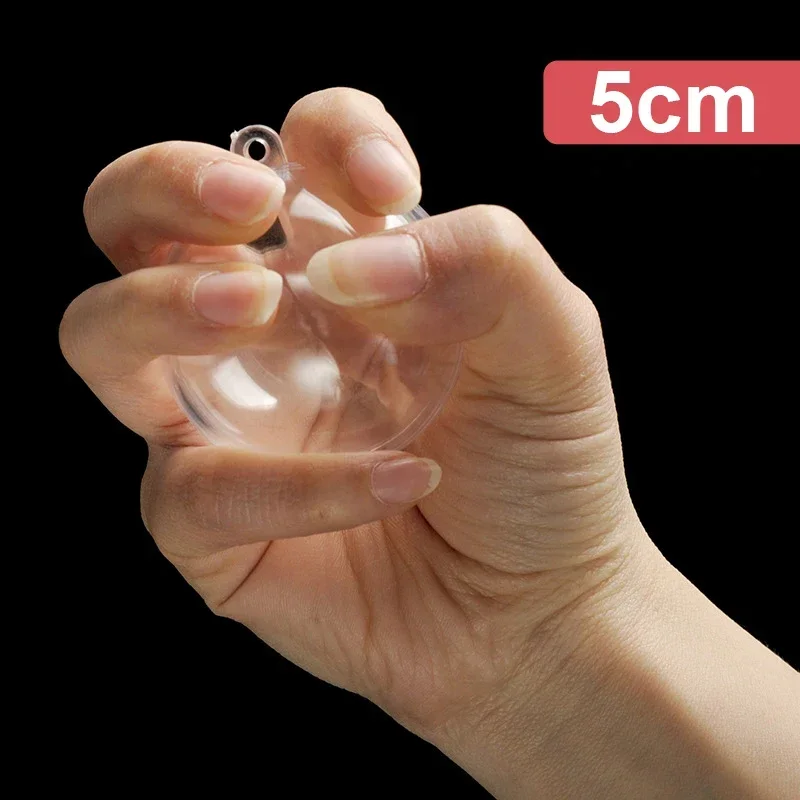 Hurtownia DIY Puste Bombki Choinkowe Plastikowe Wiszące Prezenty Pudełko Bombka Przezroczyste Wypełnialne Ozdoby Wiszące DIY Dekoracje na Imprezę: Głębokie szafir / 1.5 cm