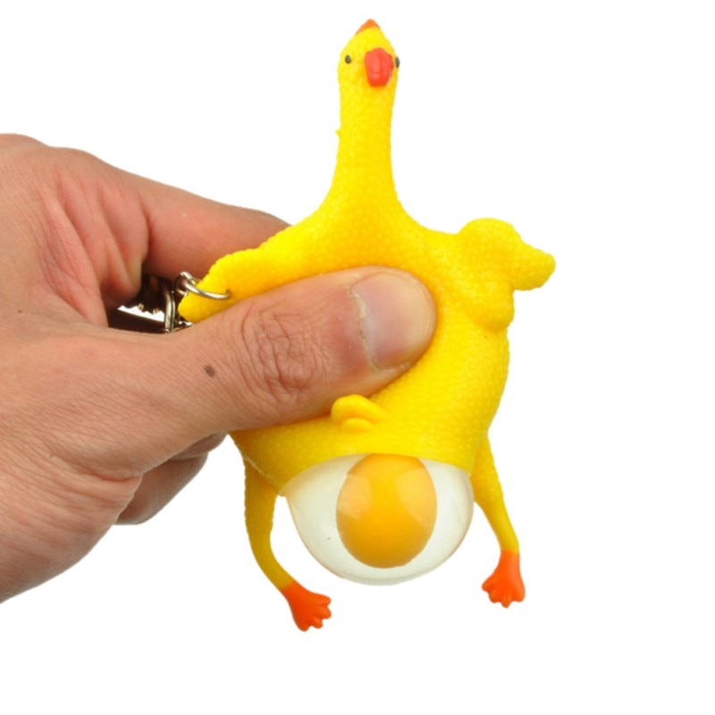 Anti Stress Novelty Funny Gadgets Toys Squeeze Chicken Egg Laying Chickens Party Prank Joke Toys Decompression Fun Toys