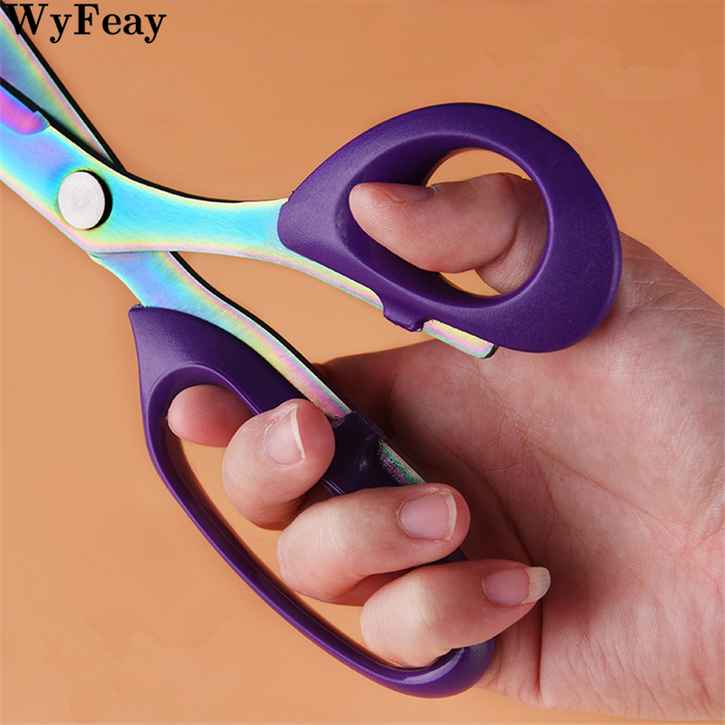 Purple Tailor Scissors for Fabric Cutter Thread Needlework Embroidery Stainless Steel Crafts Sewing Tools Handicraft Dressmaking