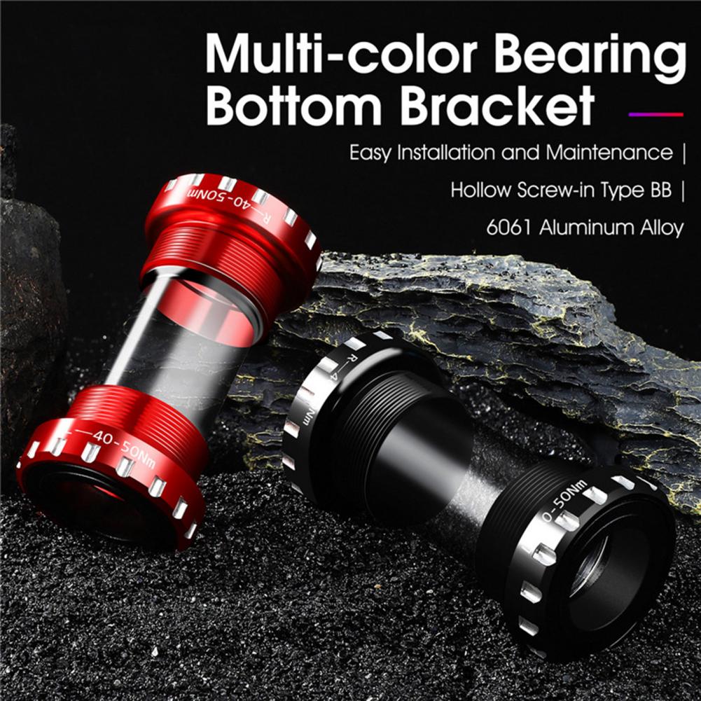 Bike Bottom Bracket Great 6061 Aluminum Alloy Smooth for Mountain Bike Thread Bottom Bracket Bicycle Bottom Bracket