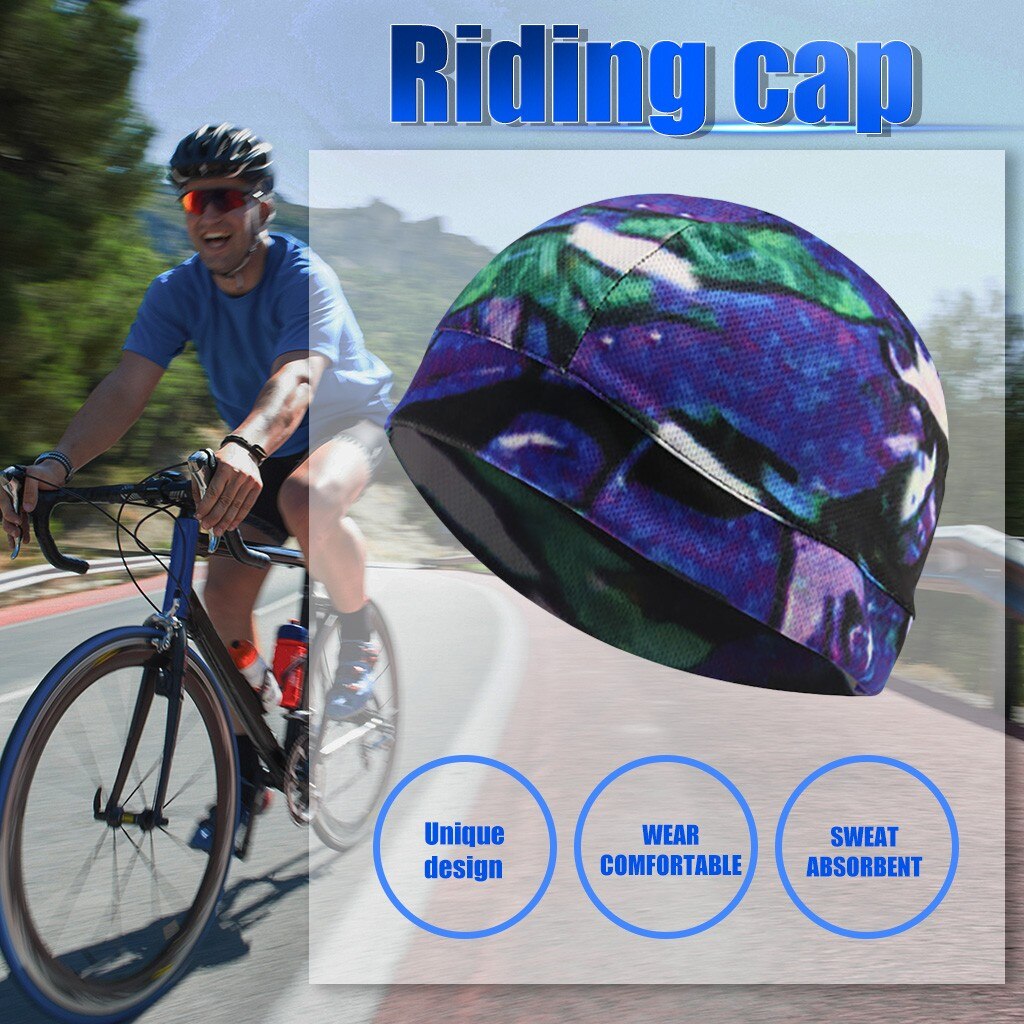 2121 Unisex Cycling Helmet Liner Skull Cap Spring Under Helmet Cap Men Women Running Beanie Hat Quick Dry Sport Caps#0814y30
