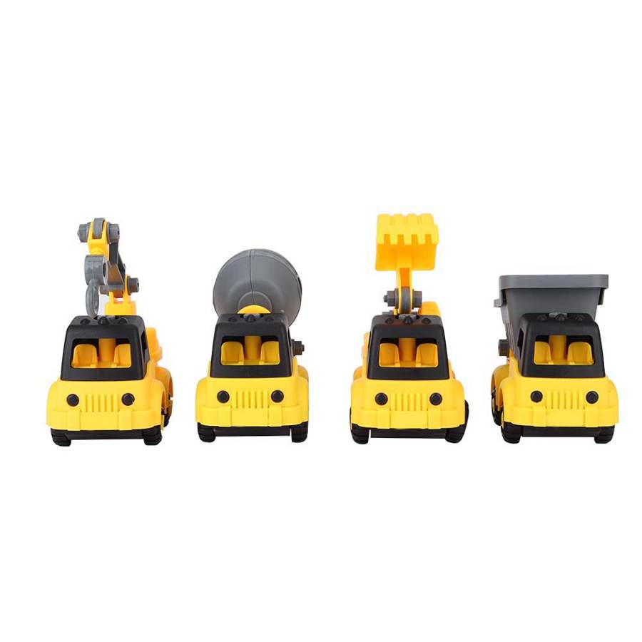 Engineering Vehicle Toy 4pcs Engineering Vehicle Model Toy DIY Children Educational Assemble Car Vehicle Toys