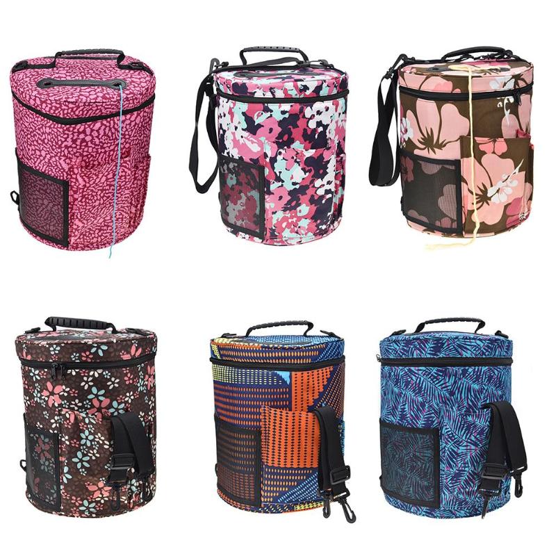 Portable Knitting Organization Thread Yarn Storage Bag Yarn Thread Tote Crochet Hooks Organizer DIY Apparel Travel Yarn Holder