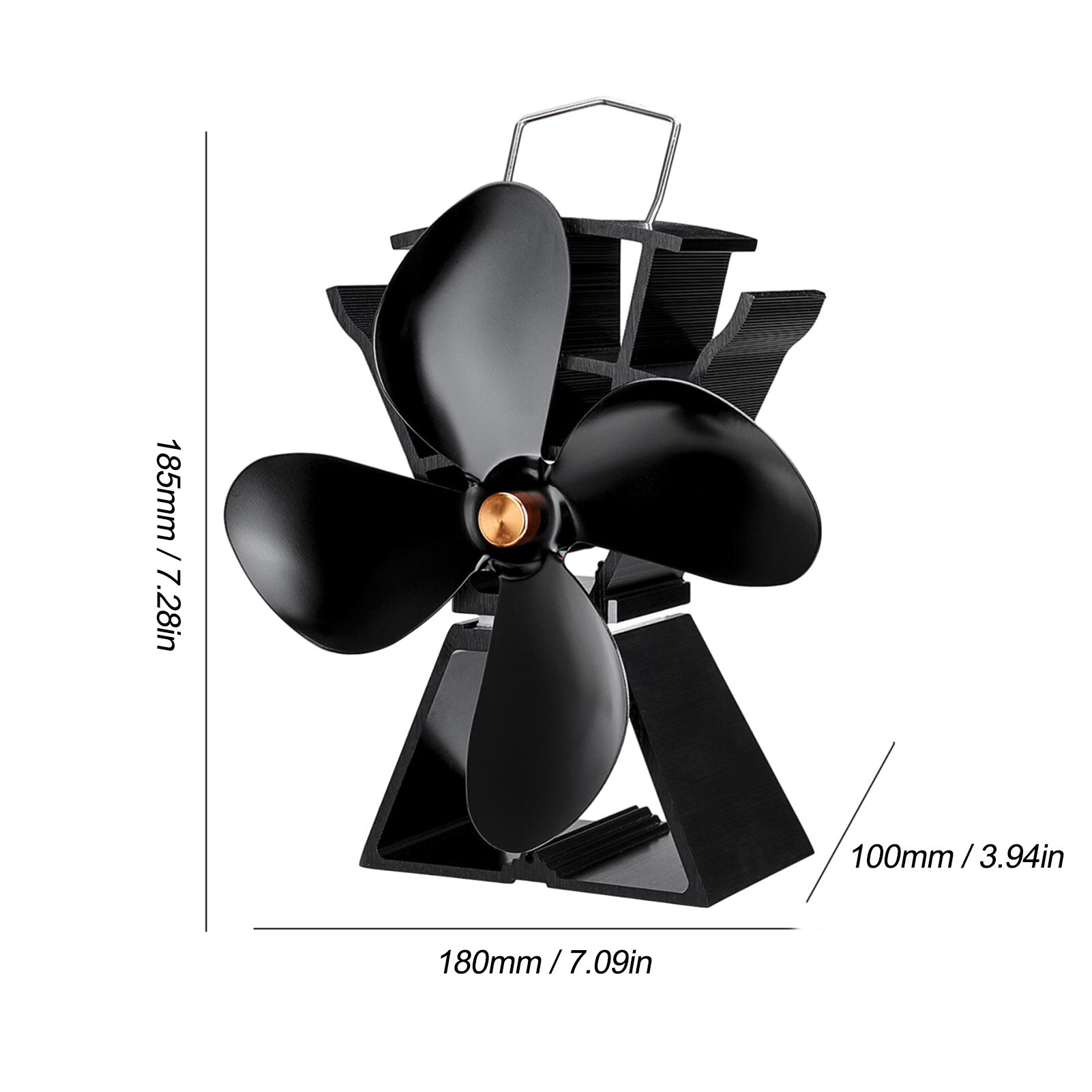 4 Bladen Kachel Ventilator Voor Houtkachel Of Pelletkachel Rustig Thuis Warmte Aangedreven Haard Ventilator Efficiënte Warmteverdeling