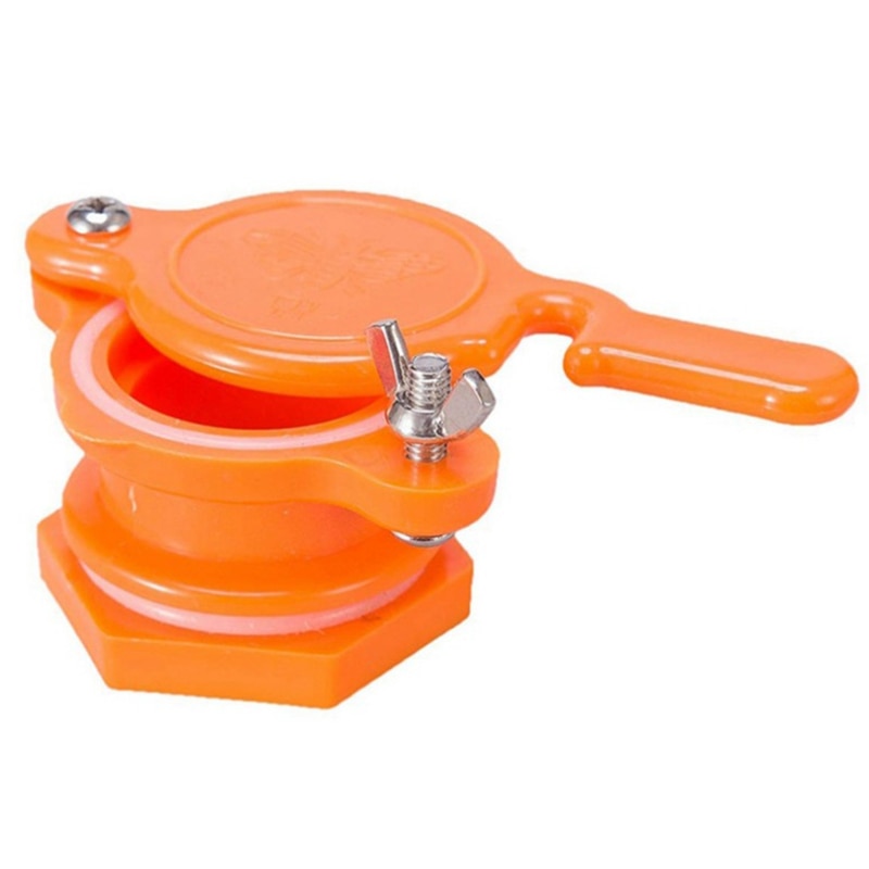 Bi honung kran honung grindventil biodling plast honungsextraktor tappningsutrustning förseglad biodling bikupa verktyg 3 färg: Orange