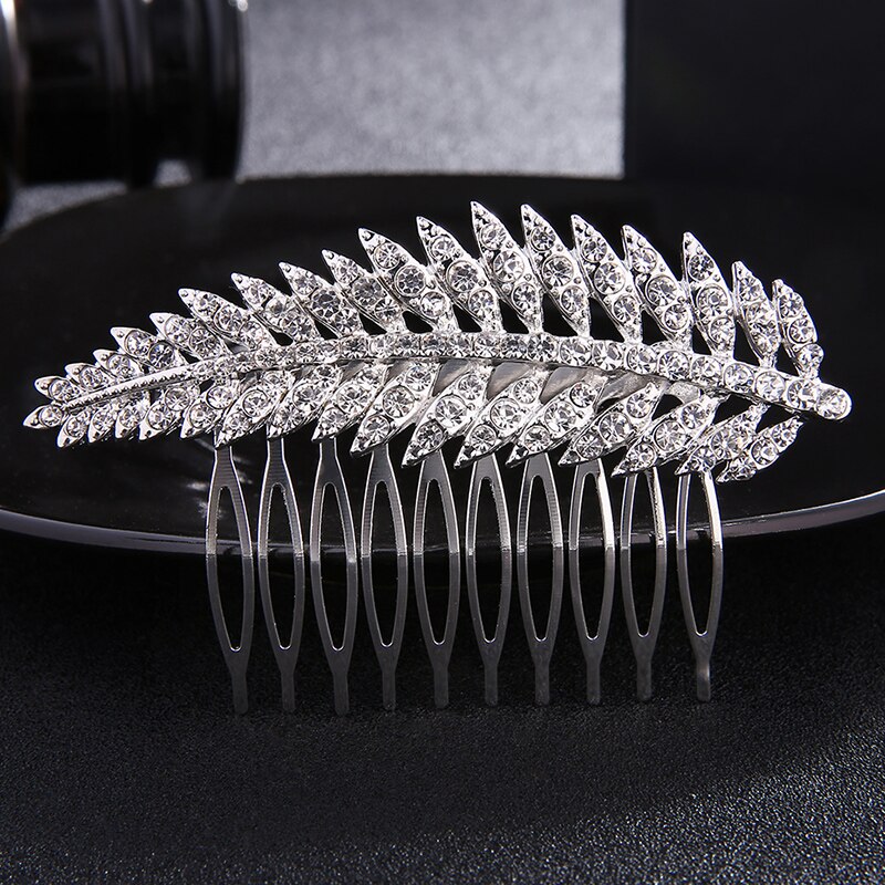 Efily Bridal Bruiloft Haaraccessoires Crystal Zilver Kleur Haar Kammen Voor Vrouwen Bruid Hoofddeksel Party Sieraden Bruidsmeisje