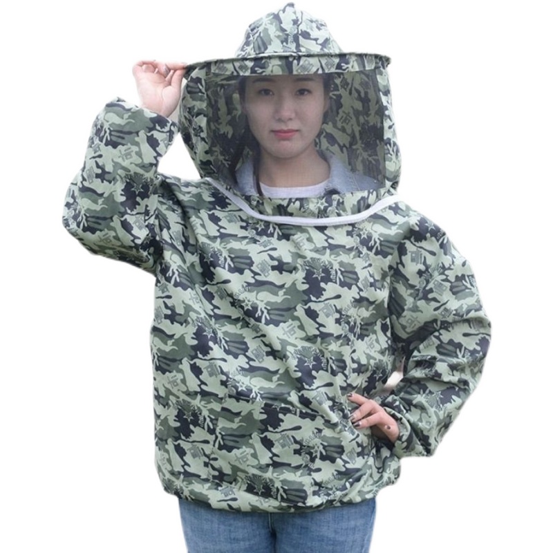 Costume d'apiculture pliable, ensemble veste et voile, combinaison de protection pour apiculture à Double fermeture éclair, vêtements anti-abeilles avec chapeau