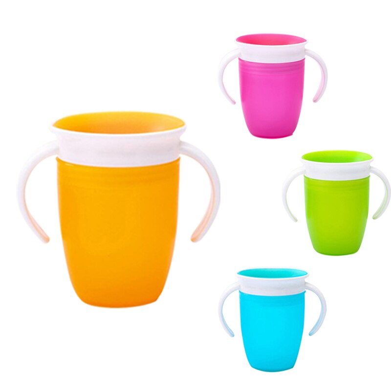 Babybekers magische beker baby leerdrinkbeker lekvrije kinderwaterbeker fles 240ml drinkleerbeker kan worden gedraaid babybeker