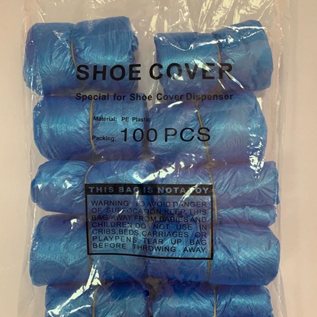 100pcs Shoe Covers Special T-shoe Covers Home Office Dustproof Shoe Covers Disposable PE Shoe Covers