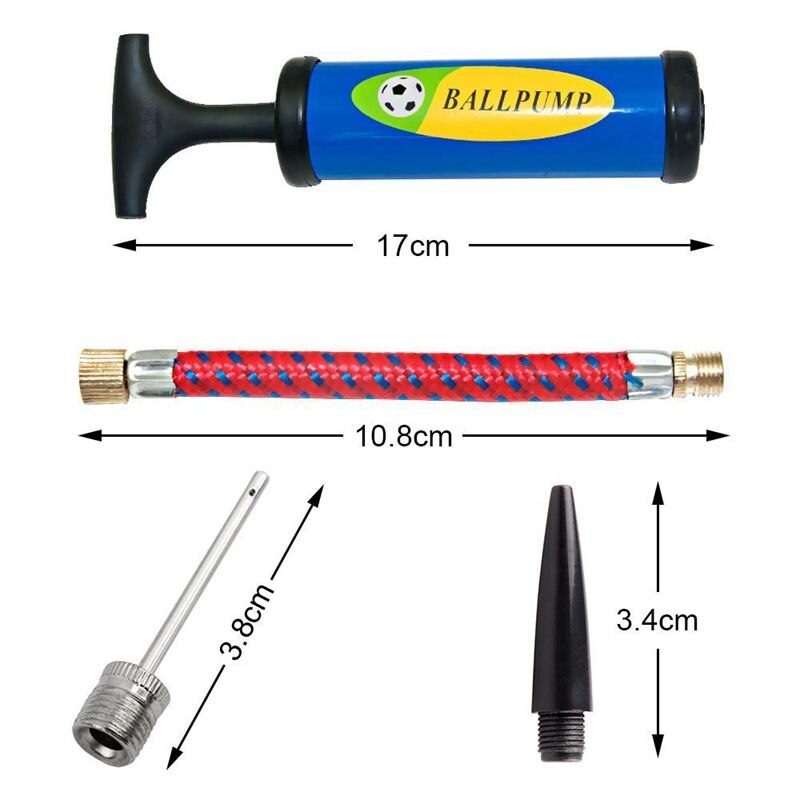 Inflator balpomp naalden ventiel adapter set voor basketbal voetbal ballonnen volleybal en rugby