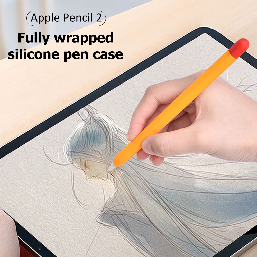 Til apple pencil 2 beskyttelsesetui pen point stylus penpoint cover blødt silikonebeskyttelsestaske til apple pencil 2 etui og hætte