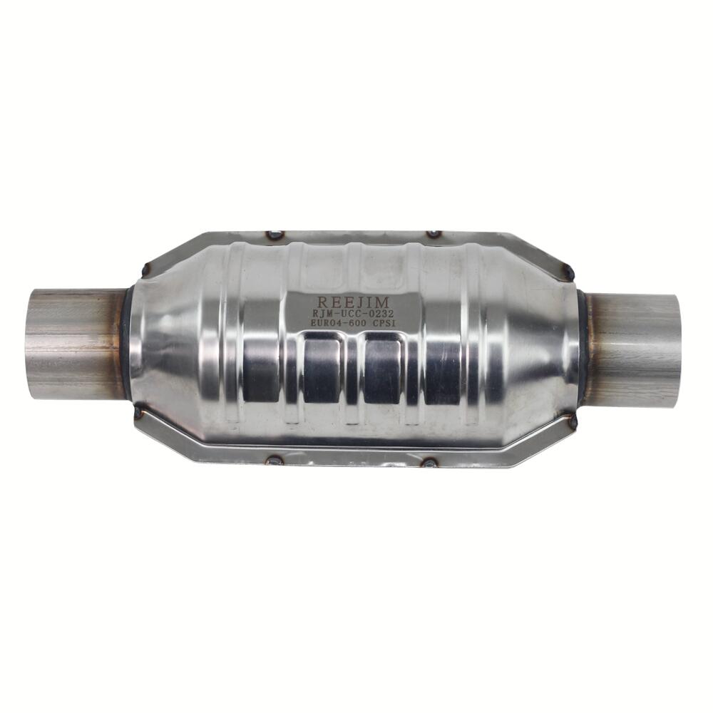REEJIM 51mm 57mm 63mm EURO 4 Universal Catalytic Converter With 600 cpsi Ceramic Catalyst