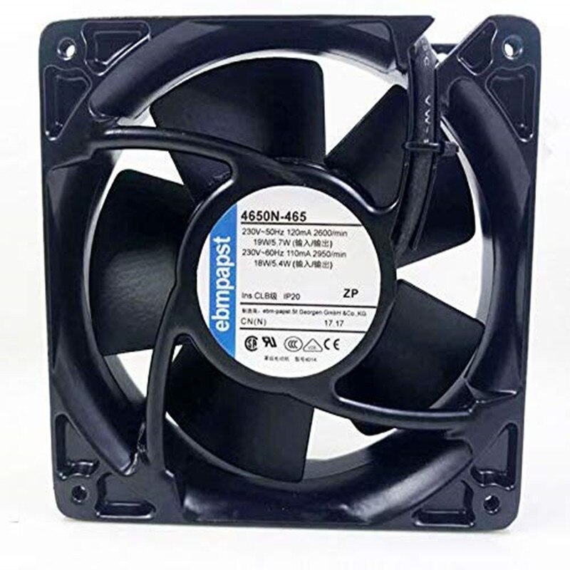 4650n-465/A02 230V Echte Originele 12 Cm Alle-Metalen Hoge Temperatuur Fan 6 Maanden Garantie