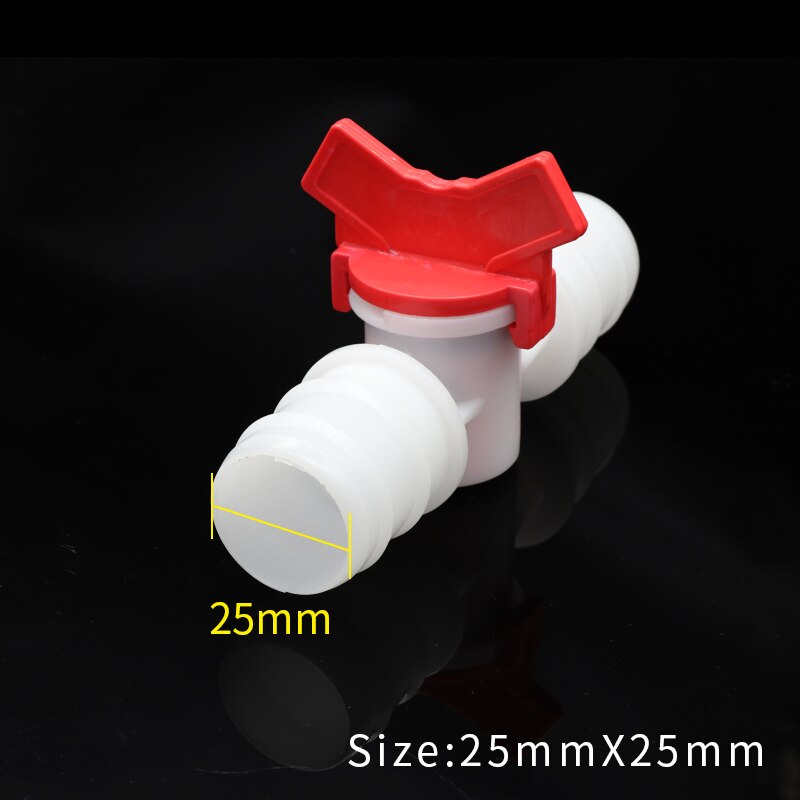 1Pcs Platics 4Mm 6Mm 8Mm 10Mm 12Mm 16Mm 20Mm Pvc Slang Barb twee Manier Plastic Kogelkraan Aquarium Tuin Micro Irrigatie Connector