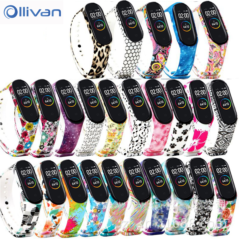 For Xiaomi Mi Band 4 strap camouflage silicone wrist strap replacement Strap for xiaomi mi band 3/4 smart bracelet printing band