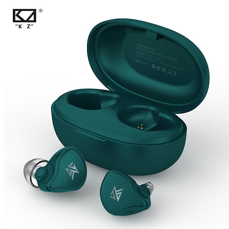 Kz  z1 tws øretelefoner ægte trådløse mini øretelefoner bluetooth 5.0 vandtæt in-ear hovedtelefon bas headset kz  s1 s1d