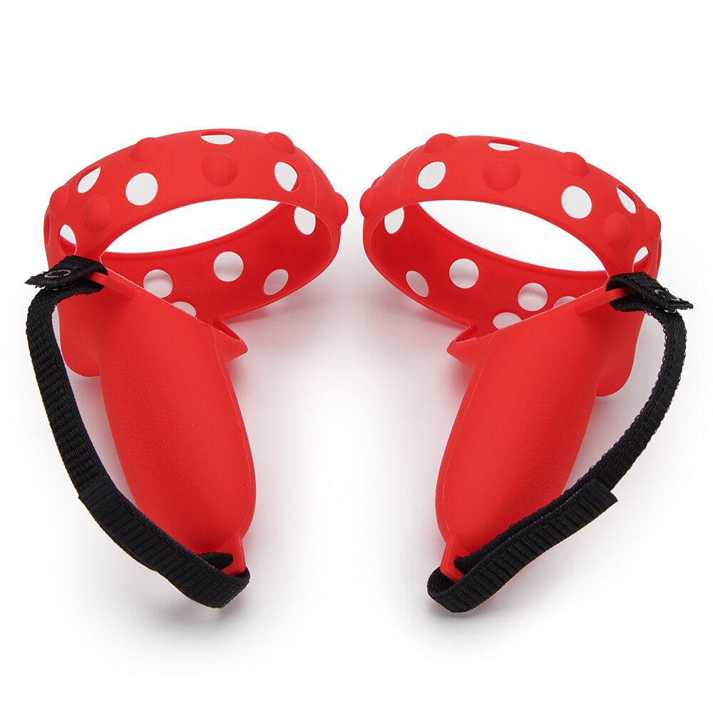 Oculus Quest 2 VR Protective Cover VR Touch Controller Silicone Cover Skin Handle Grip For Oculus Quest 2 Accessories: red2