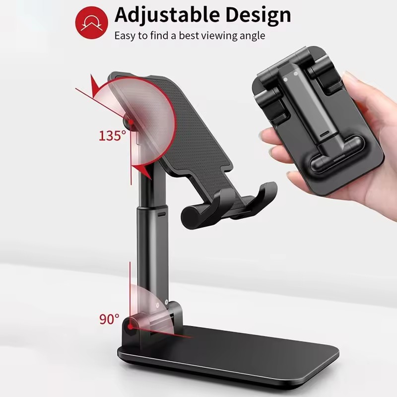 Desk Mobile Phone Holder Stand For iPhone 16 iPad Xiaomi Adjustable Desktop Tablet Holder Universal Table Cell Phone Stand