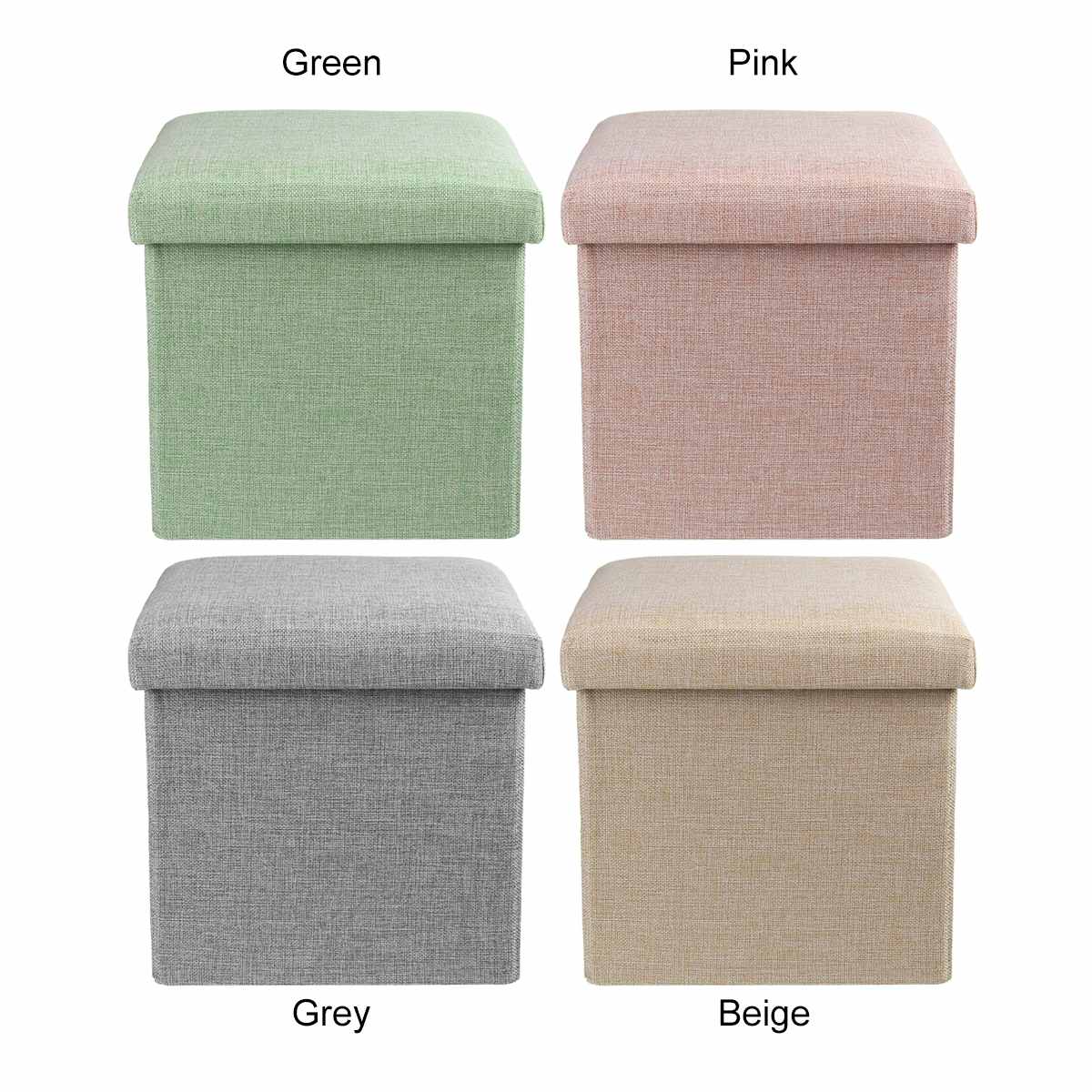 4 färger hopfällbar tyg förvaringspall bänklåda liten soffa minimalistisk konstnärlig stil barnstol fotpall 30*30*30cm