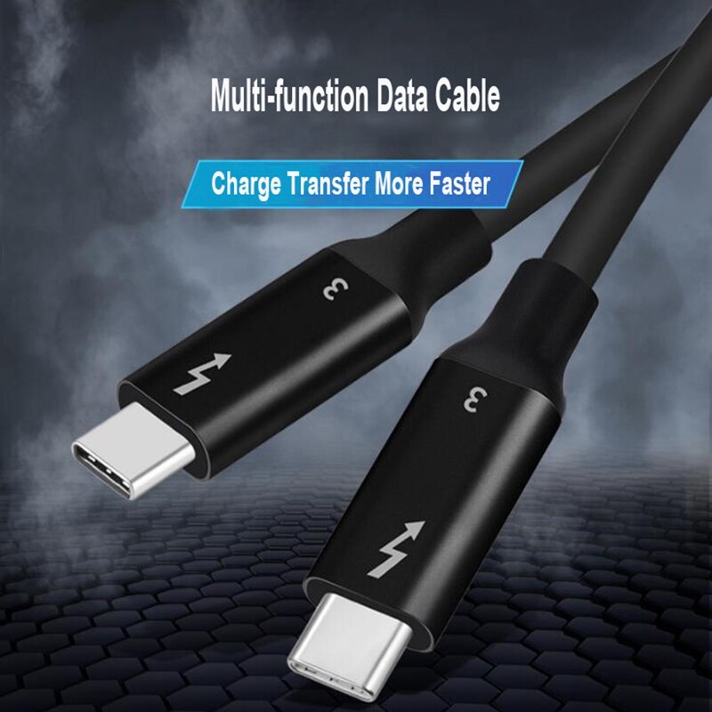 USB C to USB C Cable 100W Type-C 3.1 Fast 40Gbps PD Charger Cable 5K/60Hz for Pro iPad Pro 0.