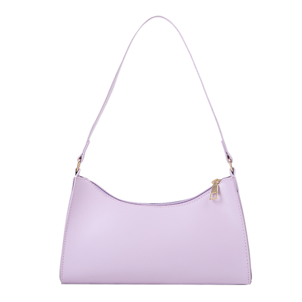 Populaire Simple femme sac quotidien décontracté en cuir PU fronde sac à main sac à main femmes chaîne épaule sac à bandoulière: VIOLET
