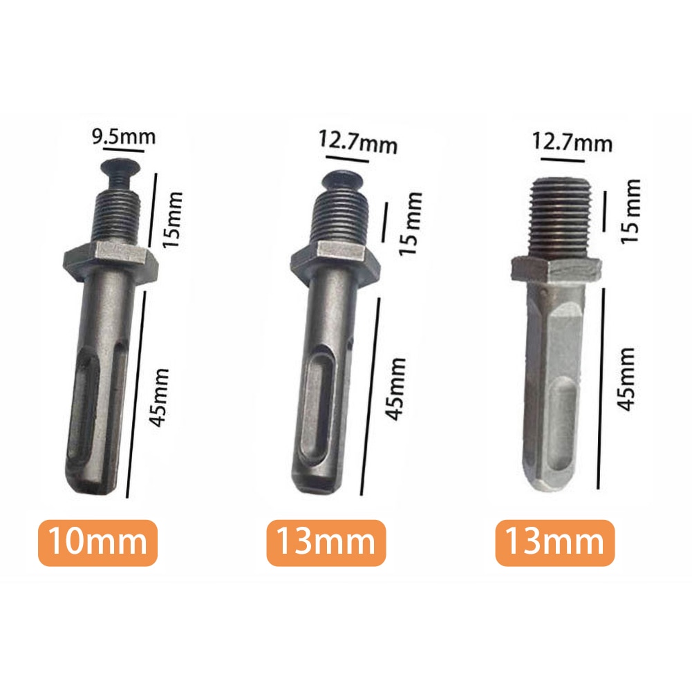 4 Stuks 10/13Mm Boorkop Adapter Converter Keyless As Chuck Klem 0.8-10Mm/2-13Mm Boorkop Set Met Schacht Boorkop