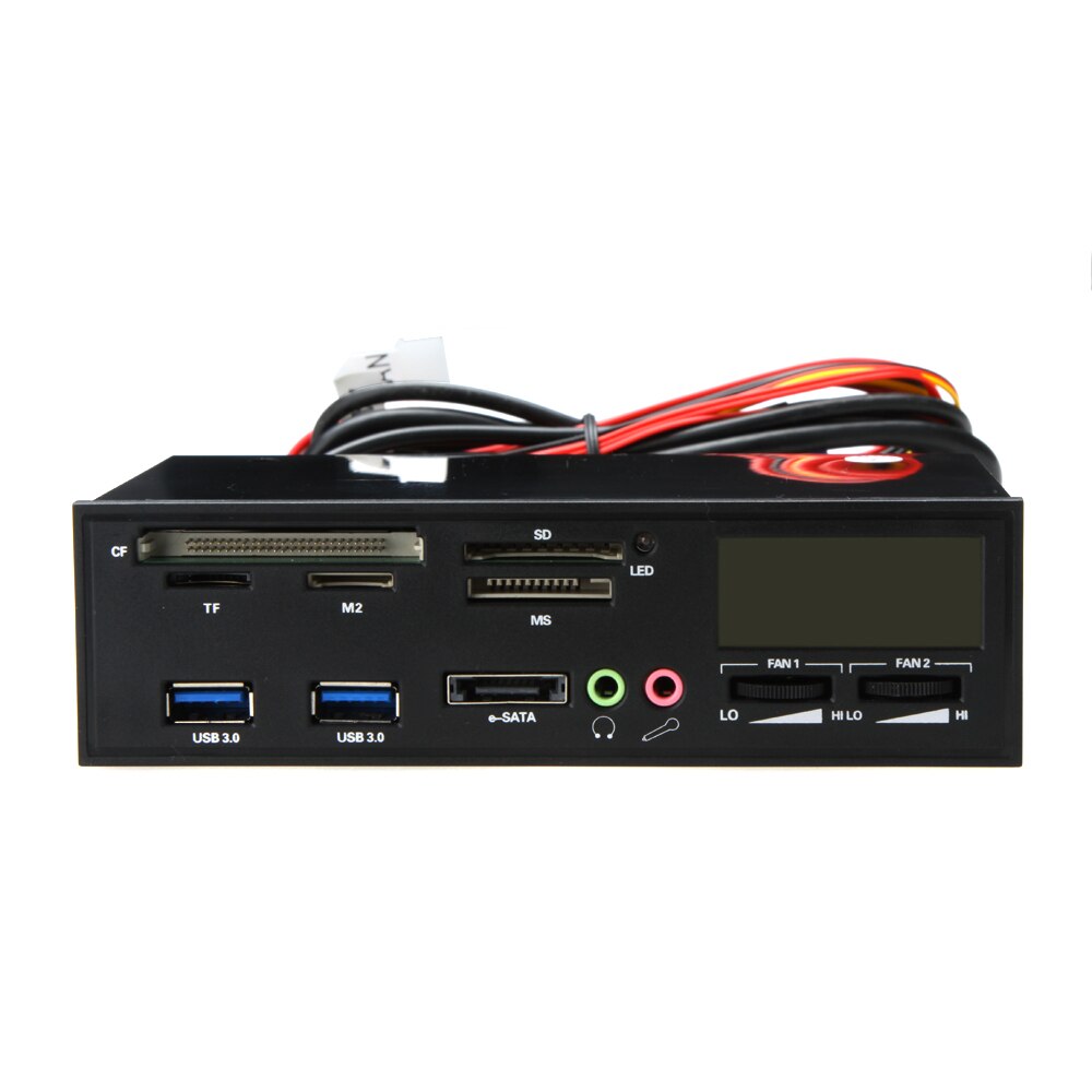 Card Reader 5.25" USB 3.0 e-SATA All-in-1 PC Media Dashboard Multi-function Front Panel I/O Ports