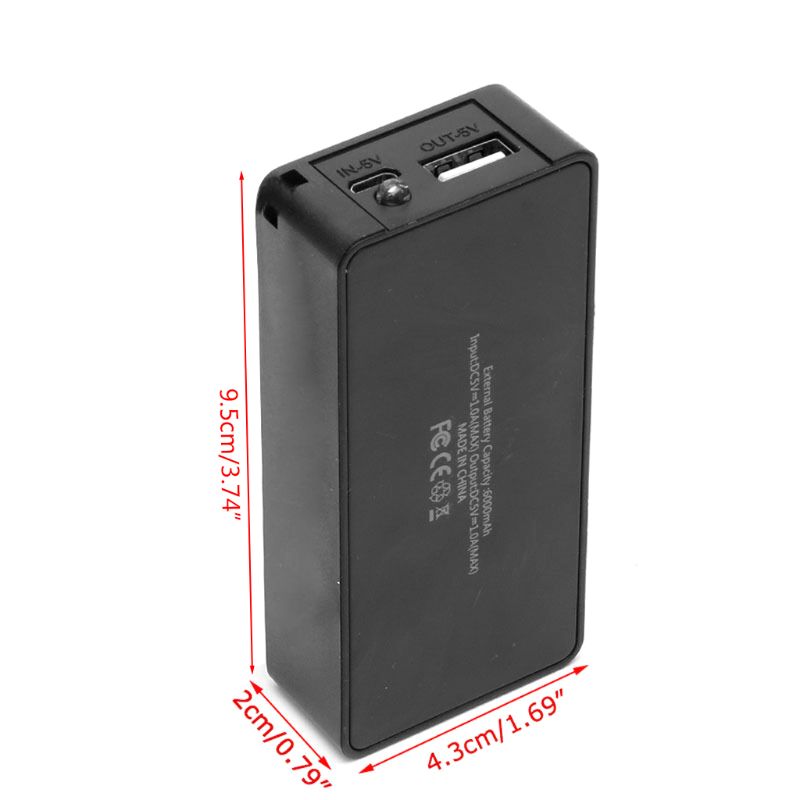 5V 1A 2x18650 Batterie Power Bank Fall Mit LED DIY Box Ladegerät Für Handy