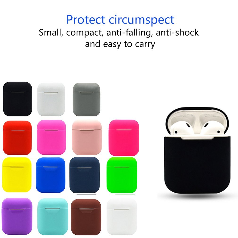 TPU Soft Silicone Case For Apple Airpods Shockproof Cover For Apple AirPods Earphone Cases Ultra Thin Air Pods Protector Case