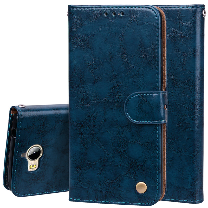 Phone Case For Huawei Y5 Mya-l22 Mya-u29 Wallet Huawei Y5 Silicone Leather Flip Book Covers For Huawei Y5 Case: Blue