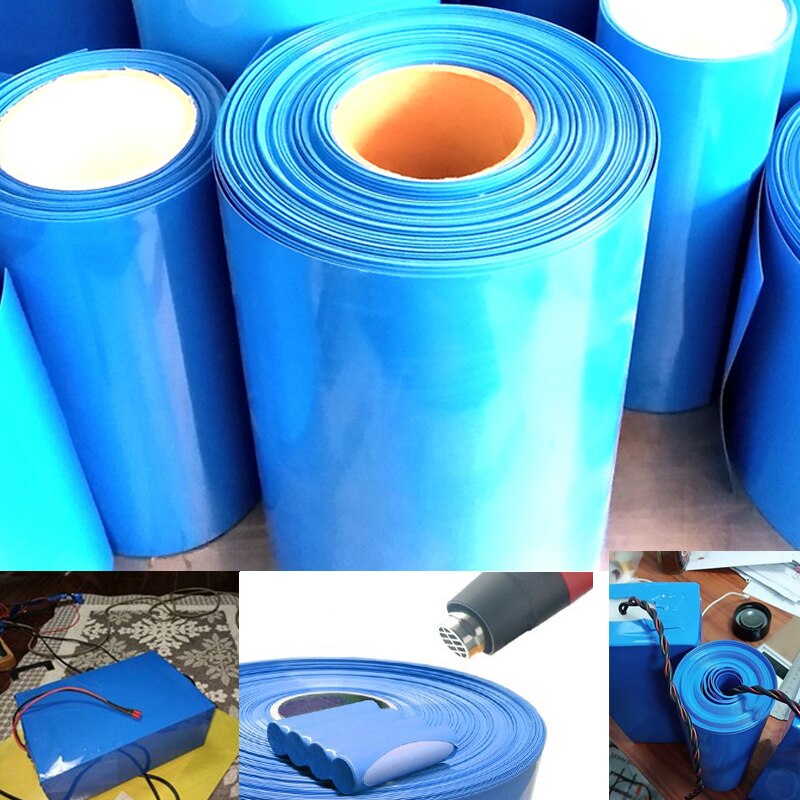 70mm - 210mm 18650 Lithium Battery film Heat Shrink Tube Tubing Li-ion Wrap Cover PVC Shrinkable Tape Sleeves Cover Accessories