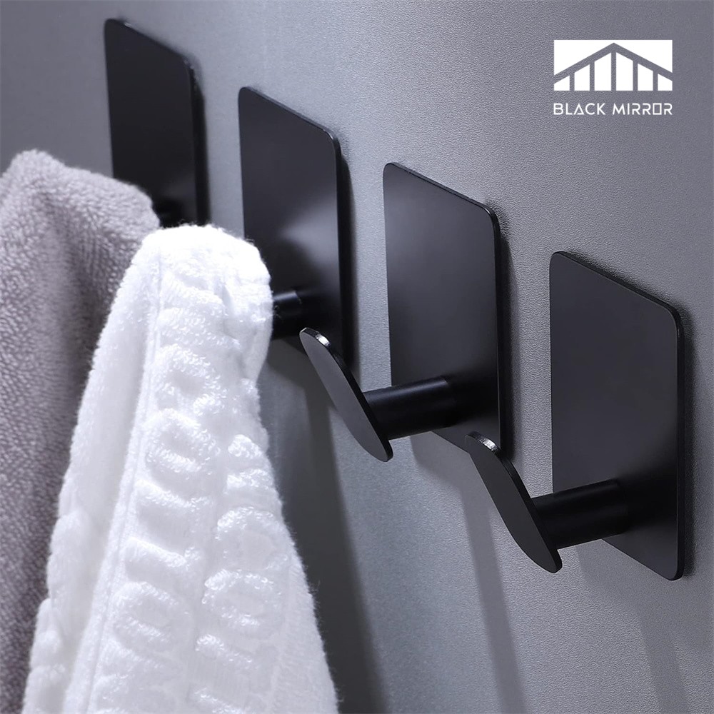 Ganchos adhesivos para toallas de pared, ganchos de pared resistentes para colgar ropa, sombreros, baño, cocina, gancho para colgar de acero inoxidable 304